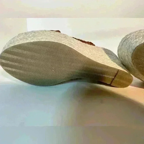 Vintage Foundry Co Lorie Espadrille Wedge Sandal Leather Style VFL254 Cognac 7.5 - Picture 10 of 11